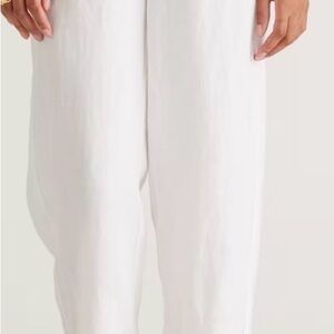 Quince White Wide-Leg Pants
